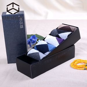 Boîte cadeau en coton de haute qualité, 5 paquets de chaussettes personnalisées pour hommes, chaussettes d'affaires, boîte de chaussettes, meilleure vente - Product Image 4