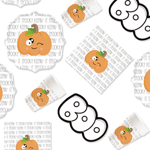 DAMAI Pumpkin Halloween-themed Paper Plates, Boo Paper Plates Set, Disposable Paper Plate Set - Product Image 2