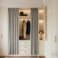 Armoire encastrée en bois économique sur mesure pour vêtements