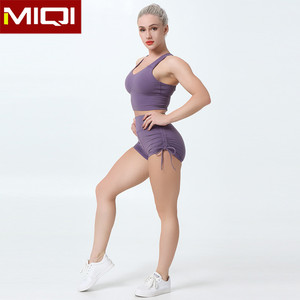 Soutien-gorge de <span class=keywords><strong>sport</strong></span> pour <span class=keywords><strong>femme</strong></span>, <span class=keywords><strong>taille</strong></span> plus, à maintien élevé, personnalisé, couleur violette, avec logo frontal, matière spandex/nylon, écologique - Product Image 6