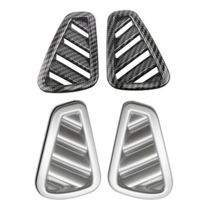 Cardimanson Air Vent Panel Matte Silver Carbon Fiber Texture ABS Dashboard Decoration For Mercedes-Benz A-Class CLA-Class - Product Image 4