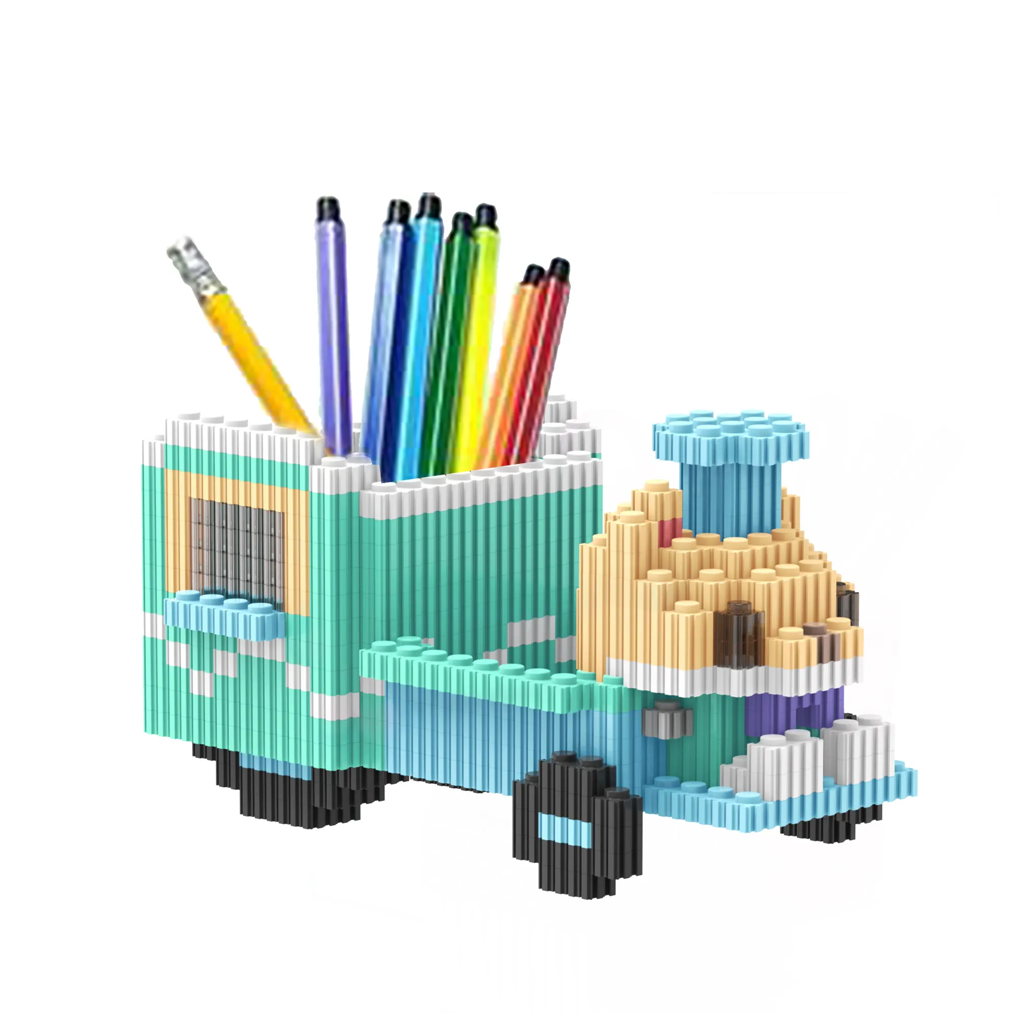 building block cars Trainspotting pen holder kawaii stationery wholesale more educational toys