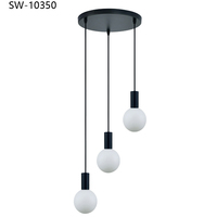 Luminaire suspendu de plafond de style européen, artistique, pour couloir, escalier, cloison, chambre à coucher, style ferme, avec abat-jour évasé