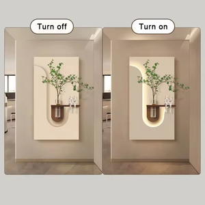 Luxuriöse 3D-Kunst Sandstein künstliche Baum LED-Lichter Wand dekoration für Home Hotels Pop <span class=keywords><strong>Art</strong></span> Stillleben Schneiden Interieur für - Product Image 5