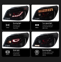 Feux arrière style Black Knight Dragon Scale pour BMW Série 5 E60 avec effets de clignotants dynamiques à défilement
