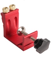 Kit de gabarit pour trous de poche en métal pour le travail du bois, avec 3 outils de perçage