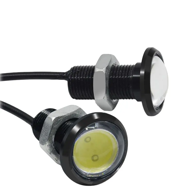 Eagle eye cob led chips drl fog light strobe flash led 23mm 18mm 12v 24v waterproof warning light daytime running light for car