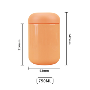 Customized Orange PET <b>Plastic</b> Protein Supplement Storage Container Empty <b>Jars</b> for Protein Powder Packaging with Screw Cap - Product Image 4