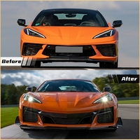 Kit carrosserie style Z06 pour Chevrolet Corvette C8 2020+ avec pare-chocs avant et arrière, et kit de conversion avec diffuseur de lèvres