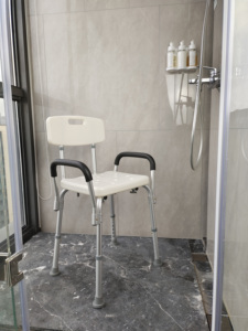 <span class=keywords><strong>Silla</strong></span> de <span class=keywords><strong>Ducha</strong></span> Ajustable de Aluminio para Discapacitados con Reposabrazos, Fabricada en China, Modelo BQ401A - Product Image 5