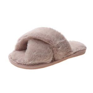 Pantoufles en peau <span class=keywords><strong>de</strong></span> <span class=keywords><strong>mouton</strong></span> floue à la maison pour femmes - Product Image 6