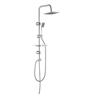 Ensemble de douche mural en laiton sur mesure avec triple commande et barre coulissante pour hôtels et résidences