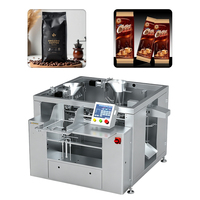 Ligne de remplissage et de scellage entièrement automatique de sachets préformés GDS300B-04, 35 sachets/min, remplisseuse à vis sans fin, machine d'emballage de poudre de café