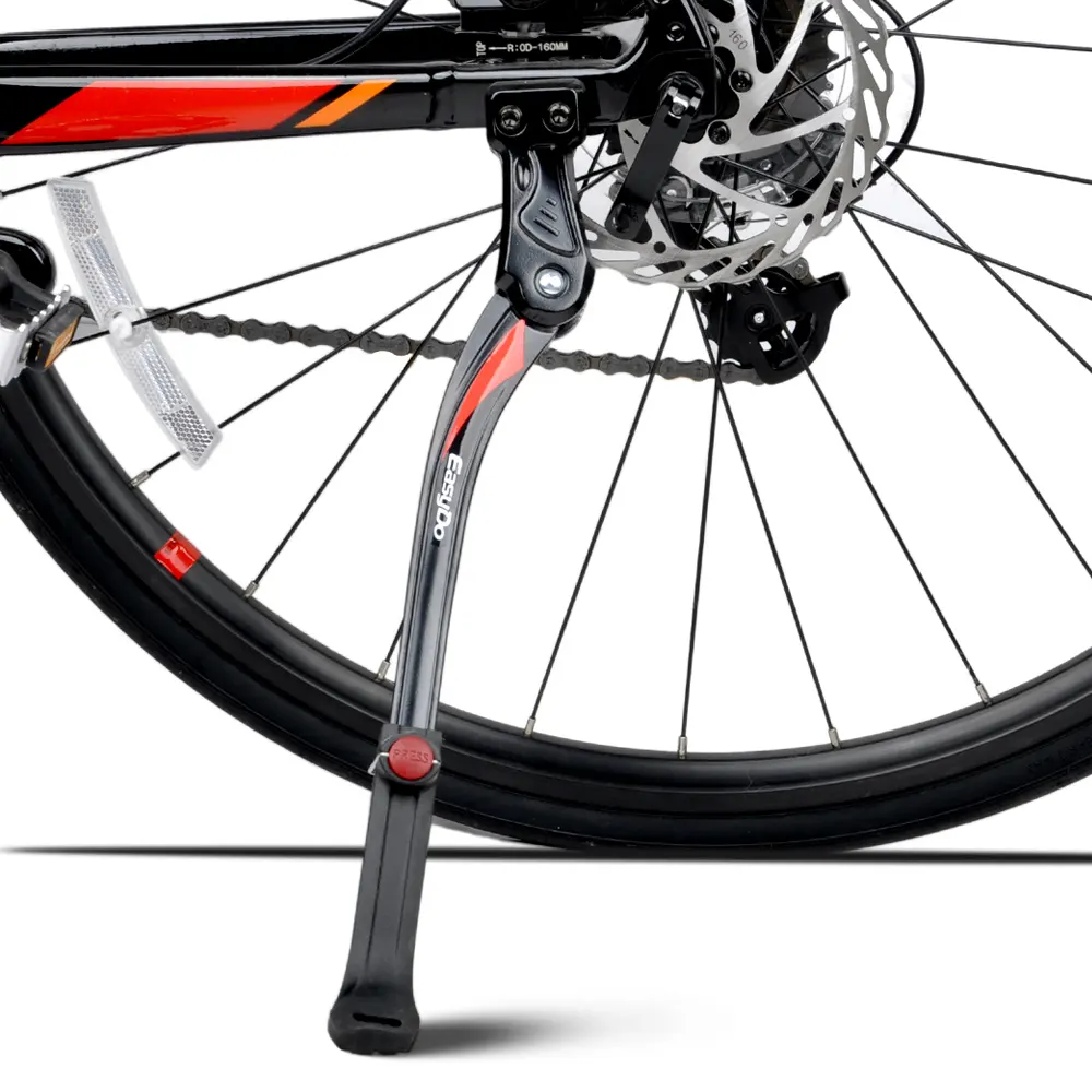 EasyDo Sturdy Bike Kickstand Aluminum Alloy Kick Stand Adjustable Bicycle Rear Side Kickstand for 24'-29' Inch Bike