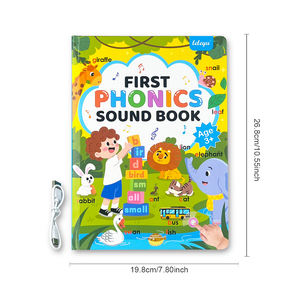 <span class=keywords><strong>Livre</strong></span> sonore personnalisé rechargeable, <span class=keywords><strong>livre</strong></span> d'histoires parlant, matériel éducatif précoce pour enfants, en papier cartonné, personnalisable - Product Image 3