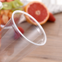 PP 95mm 22oz 700ml grossiste logo personnalisé jetable en plastique u tasse pour boba thé tasse en plastique 22oz