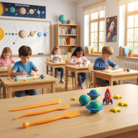 Kit d'outils de sculpture en argile KAIWEI 3 pièces en plastique et PET pour enfants et artistes, fournitures de modélisation