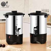 Seau à eau chaude commercial isolé 5L en acier inoxydable 304 avec 2 robinets, qualité alimentaire, écologique, résistant à la chaleur, pour restaurants et hôtels