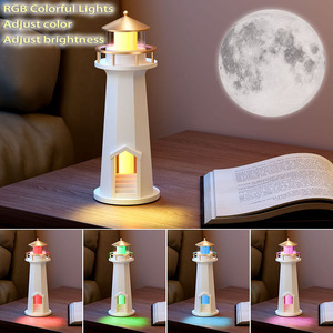Đa Chức Năng Đầu Giường Hiện Đại Trẻ Em Phòng Ngọn Hải Đăng Trang Trí Di Động Thông Minh RGB <span class=keywords><strong>LED</strong></span> Loa Không Dây Ánh Sáng Ban Đêm Đèn - Product Image 1