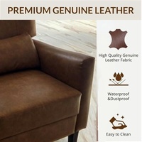 Fauteuil à dossier haut en tissu et cuir PU moderne Sans Wholesale, facile à nettoyer, pour salon et chambre, imperméable et écologique