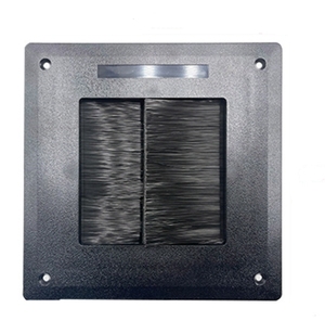ZXD Aluminiumlegering Kastdoorvoer Vervanging Met V0 Borstel 175 * 175mm Rechthoekige Bureaudoorvoer Computerbureaudoorvoer - Product Image 1