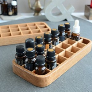 Boîte de rangement pour huiles essentielles en bois massif DoTERRA avec couvercle, organisateur en bois, présentoir rectangulaire, couleur naturelle - Product Image 2