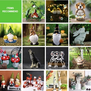 ตุ๊กตาเรซิ่นรูปสัตว์น่ารักๆ เช่น นางฟ้า เป็ด สุนัข <span class=keywords><strong>วัว</strong></span> พร้อมไฟโซลาร์ตกแต่งสวน รูปนกฮัมมิงเบิร์ด ของตกแต่งสวนกลางแจ้งและระเบียงสไตล์โมเดิร์น - Product Image 6