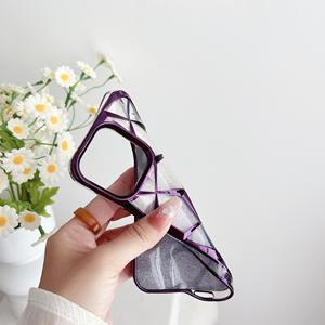 Coque de té<span class=keywords><strong>l</strong></span>éphone transparente de placage de paillettes de dégradé de luxe pour <span class=keywords><strong>iphone</strong></span> 15 14 13 12 <span class=keywords><strong>11</strong></span> pro max 3D cube d'<span class=keywords><strong>eau</strong></span> couverture souple antichoc - Product Image 3