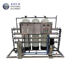 KOCO 2T Bolsas de alta calidad Línea de producción de bebidas Fuente de purificación Equipos de tratamiento de agua Sistema purificador de agua RO