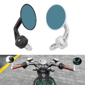 Rétroviseurs <span class=keywords><strong>de</strong></span> <span class=keywords><strong>guidon</strong></span> vintage <span class=keywords><strong>Cafe</strong></span> <span class=keywords><strong>Racer</strong></span> - Lentilles bleues anti-éblouissement, réflecteurs arrière en aluminium - Product Image 1