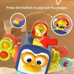 Giocattolo Esagonale Sensoriale per Neonati, Palla Occupazionale per l'Educazione Precoce dei Bambini, Pinguino in PP e Silicone - Product Image 3