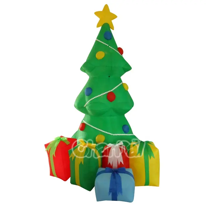5ft 크리스마스 트리 풍선 도매 장식 inflatables 산타 트리 뒤뜰 풍선 장식 판매