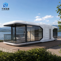 Maison modulaire préfabriquée en forme de capsule spatiale moderne, sur mesure, pour hôtel, villa, complexe hôtelier, bureau, appartement, boutique