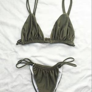 ชุดว่ายน้ำบิกินี่ผู้หญิงขายส่ง ชุดวันพีซ ลายพิมพ์/ลายจุด/สีพื้น แห้งเร็ว ต้านเชื้อแบคทีเรีย บริการ OEM ชุดว่ายน้ำสั่งทำ - Product Image 1