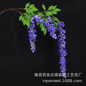 Flores Artificiales de Glicinia de 140 cm, Material de Seda, Tallo de Plástico, Decoración para el Hogar, Adorno para Colgar en la Pared - Product Image 3