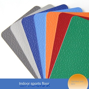 Revêtement de sol en vinyle PVC imperméable à surface texturée en rouleau pour sports en salle, colle pour <span class=keywords><strong>badminton</strong></span>, gymnase, basketball, stade, Lakers Purple - Product Image 3