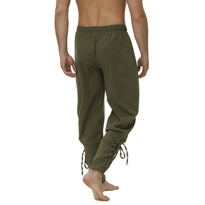 Disfraz de pantalones medievales para hombre y <span class=keywords><strong>mujer</strong></span>, pantalones de <span class=keywords><strong>pirata</strong></span> con cordones, pantalones renacentistas, <span class=keywords><strong>Pirata</strong></span>, marrón, negro, de talla grande, Halloween - Product Image 4
