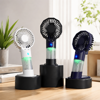 Mini Ventilador de Mano Recargable de 1200 mAh con Doble Tanque de Agua, 3 Velocidades, Diseño de Escritorio, Personalización OEM Disponible