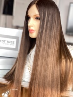 Perruque Sheitel SHY en cheveux humains Remy, design modeste, frontale en dentelle, ondulations naturelles, fournisseur pour salons de coiffure