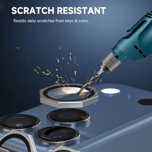 Verre trempé octogonal 9H de haute qualité, couverture intégrale, anti-éclats, <span class=keywords><strong>étanche</strong></span>, HD clair, anti-rayures, pour objectif d'appareil photo de téléphone portable - Product Image 4