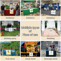 Décoration de table personnalisée DIY, décoration de fête, stand de vendeur, chemin de table personnalisé avec logo, nappe