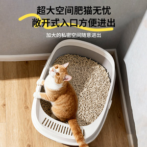 <b>Extra</b> <b>Large</b> Litter <b>Box</b>, Spill-Proof, Elevated, Semi-Enclosed, Odor-Controlled, Giant Maine Coon Kitten Supplies - Product Image 3