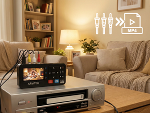 Convertisseur VHS vers numérique avec écran 3 pouces, machine de conversion vidéo vers DVD numérique avec télécommande, sortie HDMI en boucle - Product Image 2
