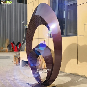 Escultura Moderna Abstracta de Gran Tamaño para Exteriores, Espejo de Acero Inoxidable Pulido, Decoración de Arte Público para Jardín, Parque o Plaza - Product Image 5