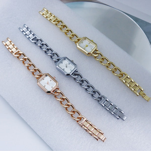 Incrociato confine nuova nicchia semplice da <span class=keywords><strong>donna</strong></span> <span class=keywords><strong>bracciale</strong></span> al quarzo con diamante quadrato ritorto cinturino in lega di zinco 10mm quadrante in vetro - Product Image 2
