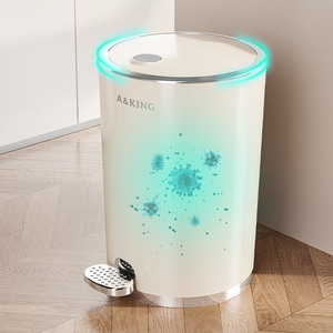 Thép không gỉ Thùng rác có thể chân-hoạt động Flip-Top Nắp hộ gia đình sử dụng nhà bếp phòng ngủ tiêm kỹ thuật thực phẩm an toàn <span class=keywords><strong>PP</strong></span> nhựa - Product Image 3