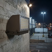 Projecteur mural LED commercial 120W, 130LM/W, homologué ETL, éclairage LED extérieur pour bâtiments, 100-277V, 5000K, luminaire mural industriel