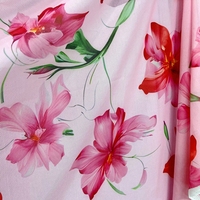 Malla suave de 120 g/m² con estampado digital personalizado, tul elástico de poliéster, tela de malla elástica en 4 direcciones para vestido de fiesta