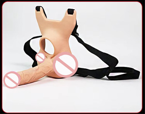 Großer <span class=keywords><strong>Dildo</strong></span> Tragbarer Vibrator Realistischer <span class=keywords><strong>Dildo</strong></span> Doppelte Stimulation Vaginal und Anal G-Punkt Männlich Weiblich Silikon Erwachsenen-Sexspielzeug - Product Image 2