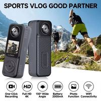 Cámara Portátil de Visión Nocturna Panorámica de Doble Lente UHD 4K/2K 260 ° Cámara de Acción de Bolsillo con WIFI para Vlogging y Batería de Gran Capacidad